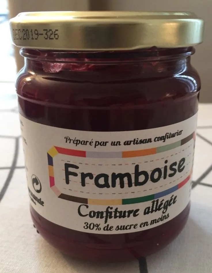 Confiture allégée de framboise