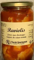 Raviolis farcis aux fromages nappés de sauce tomate