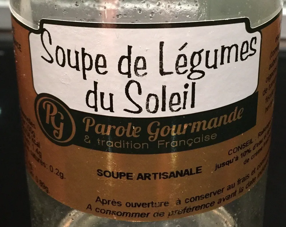 Soupe legume du soleil
