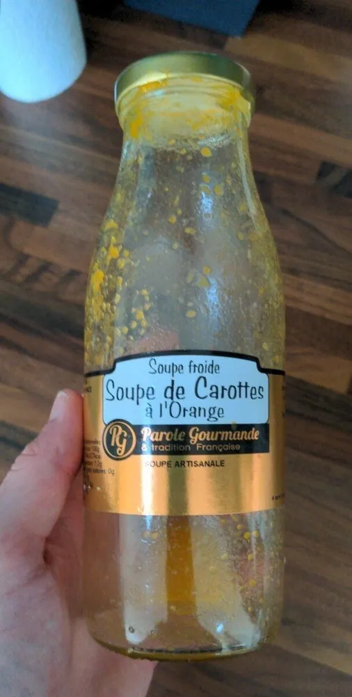 Soupe de carottes à l'orange