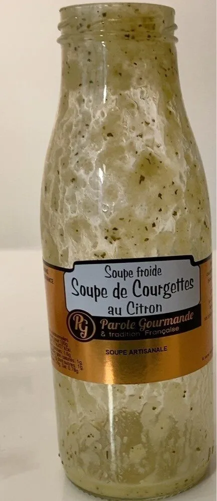Soupe de courgettes au citron