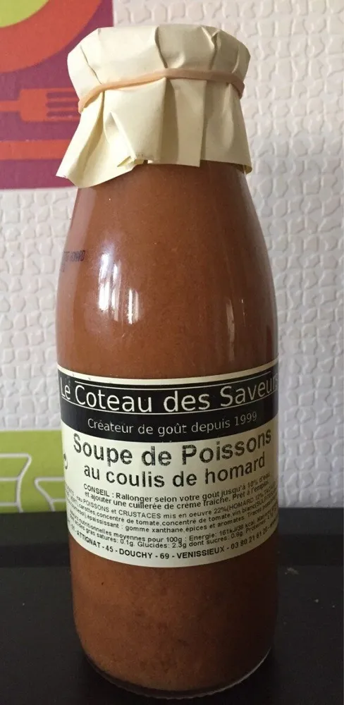 Soupe de poisson au coulis de homard