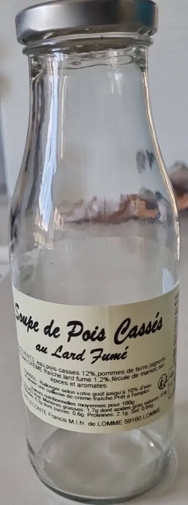 Soupe de pois cassés au lard fumé
