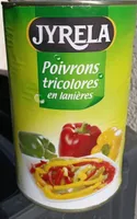Poivrons tricolores en lanières
