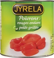 Poivrons rouges entiers pelés grillés