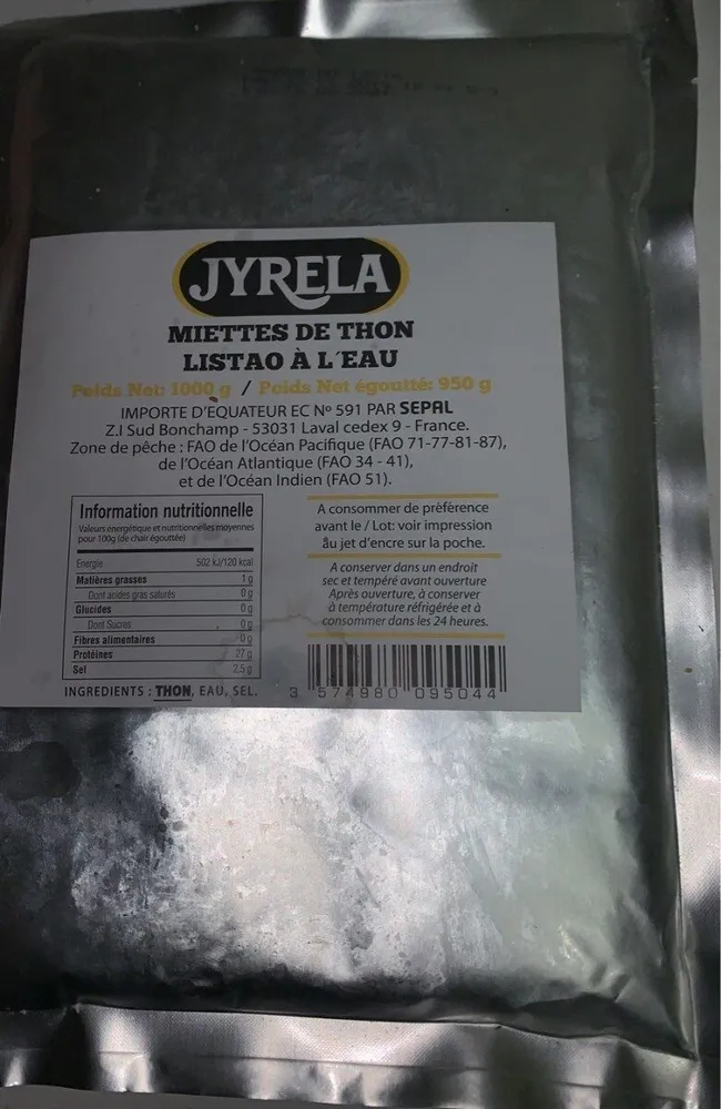 Miettes de thons  listao a l'eau