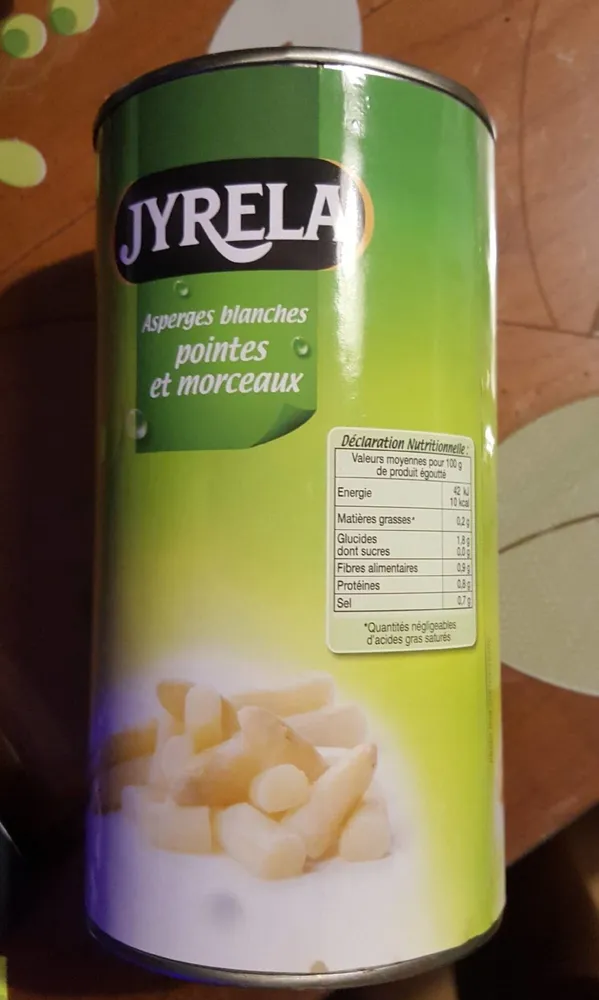 Asperges blanches pointes et morceau