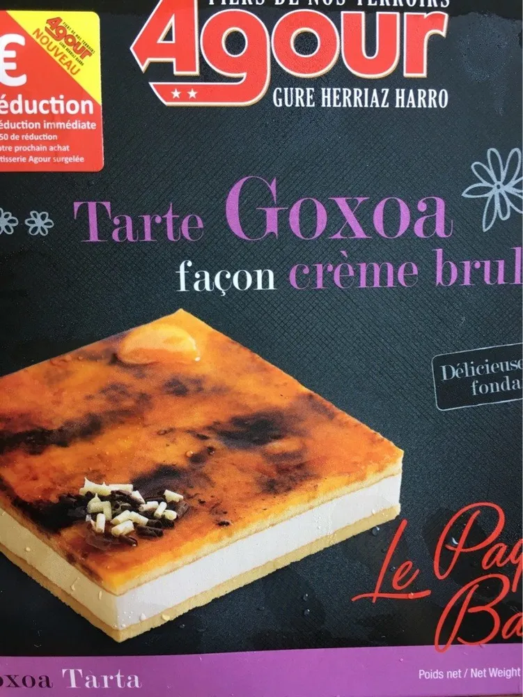 Tarte Goxoa façon crème brulée