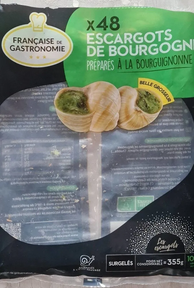 Escargots de Bourgogne préparés à la Bourguignonne