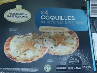 X 4 coquilles aux noix de saint jacques cuisinées