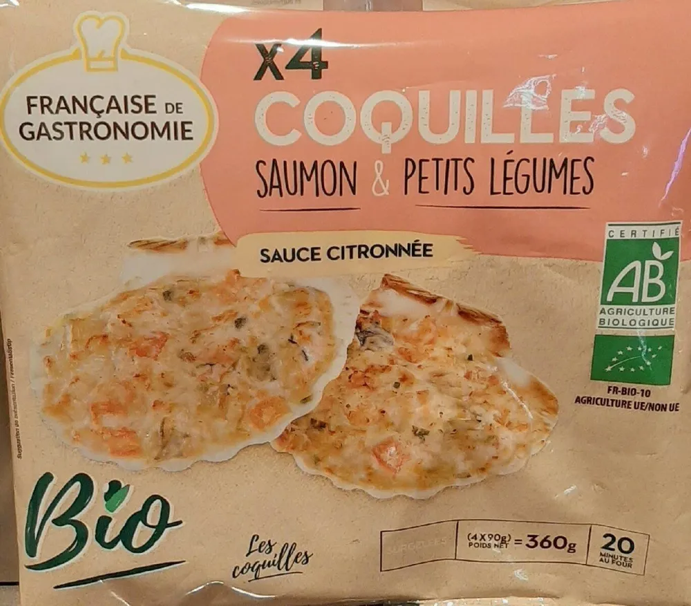 COQUILLES SAUMON ET PETITS LEGUMES