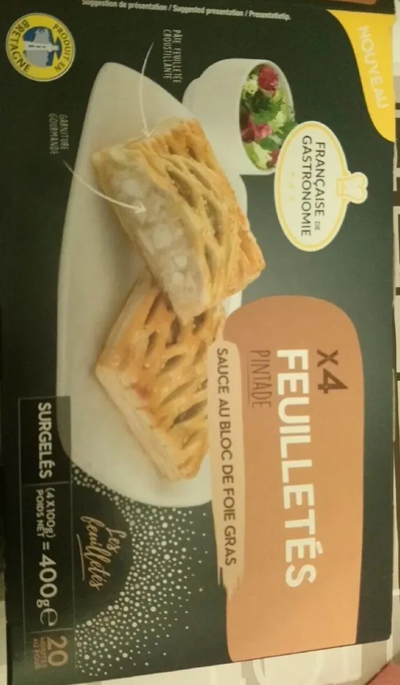 Feuilletés pintade sauce au bloc de foie gras