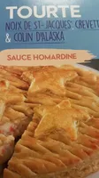 Tourte Noix de St-Jacques, Crevettes et colin