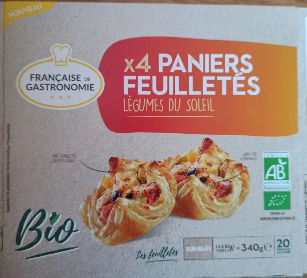Paniers feuilletés Légumes du soleil