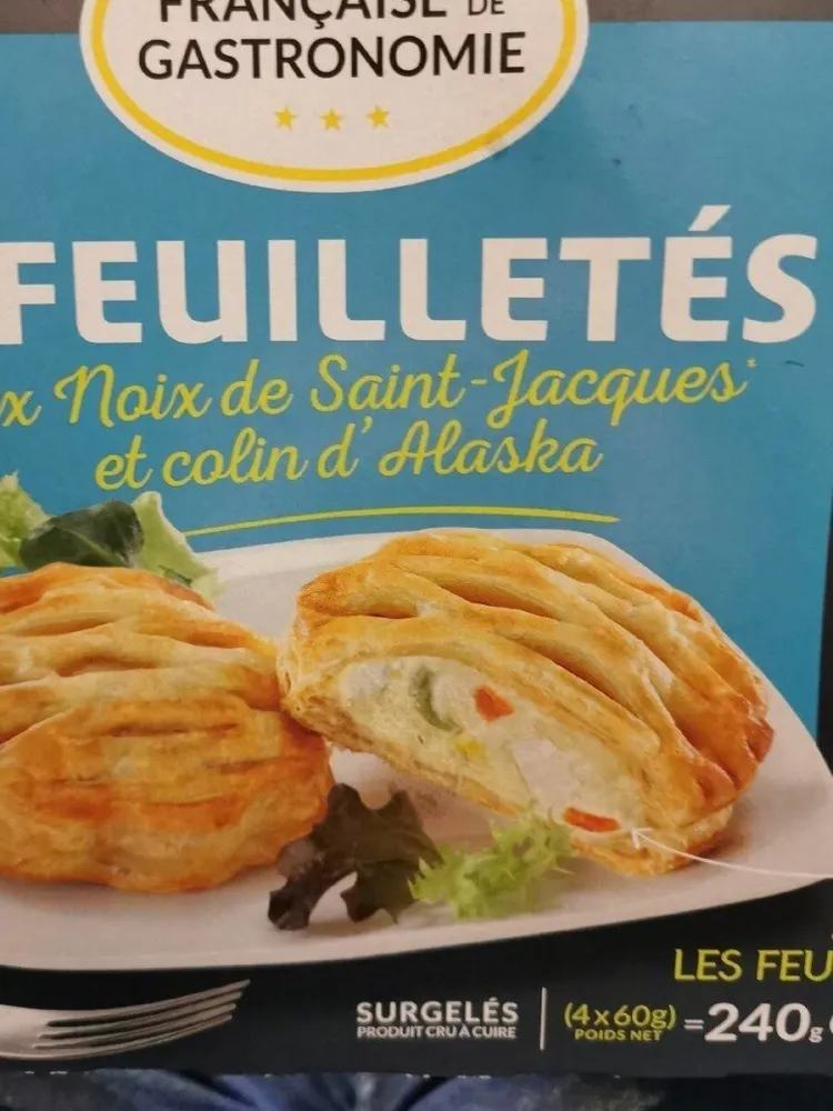 Feuilletés noix de Saint Jacques et colin d'alaska