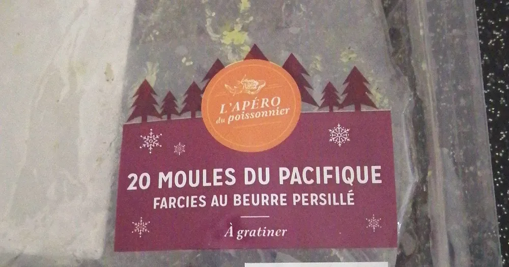 Moule du pacifique farcies au beurre persillé