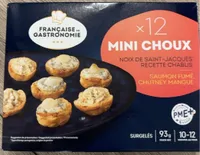 Mini choux noix de St-Jacques saumon fumé