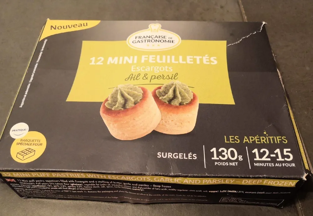 Mini feuilleté escargots ail&persil