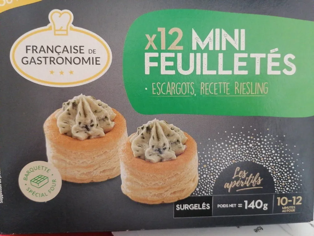 12 mini feuilleter à l escargo
