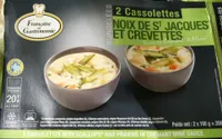 2 Cassolettes noix de St Jacques et crevettes