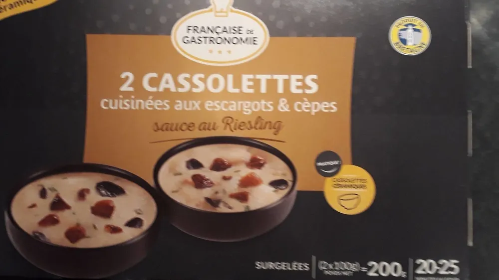 Cassolettes aux escargots & cepes