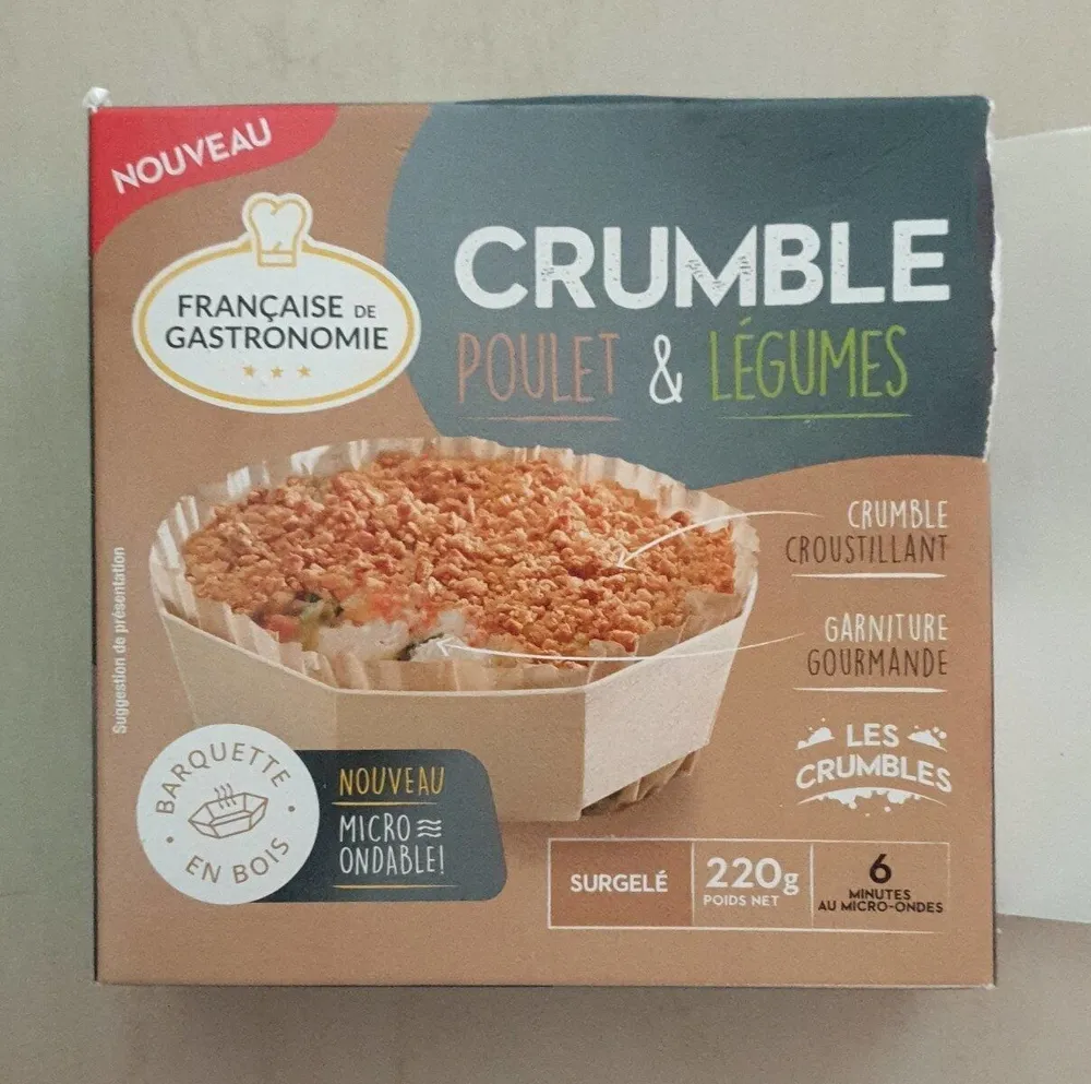 crumble poulet et legumes