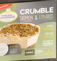 Crumble saumon et epinards