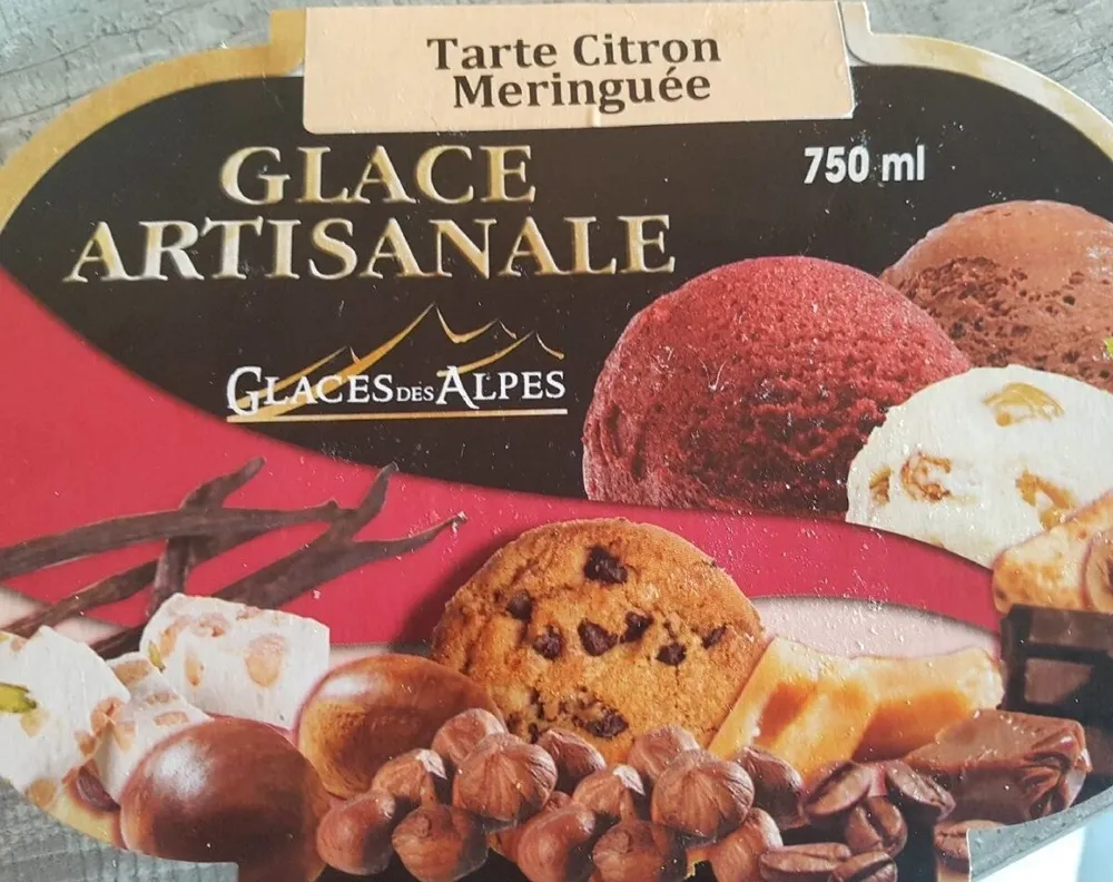 Tarte citron meringuée glace artisanale