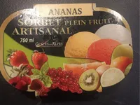 Sorbet lein fruit artisanal ananas
