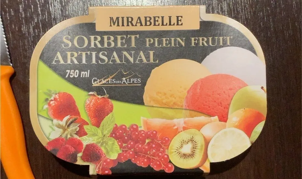 Sorbet artisanal mirabelle
