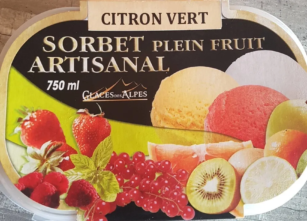 Citron Vert Sorbet Artisanal