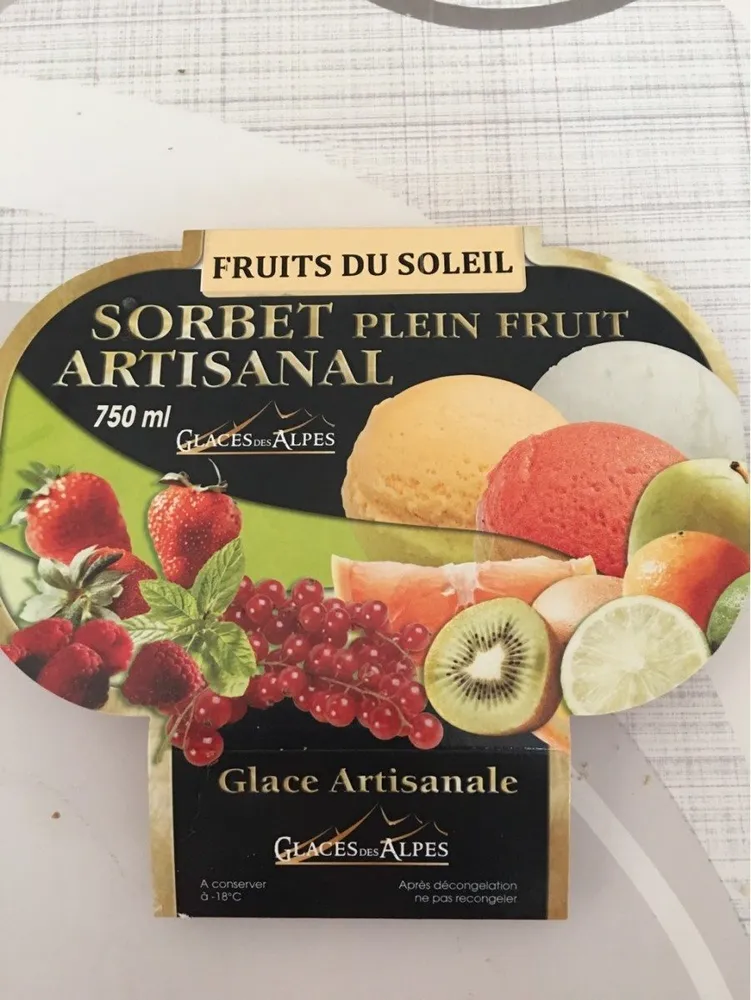Sorbet fruits du soleil