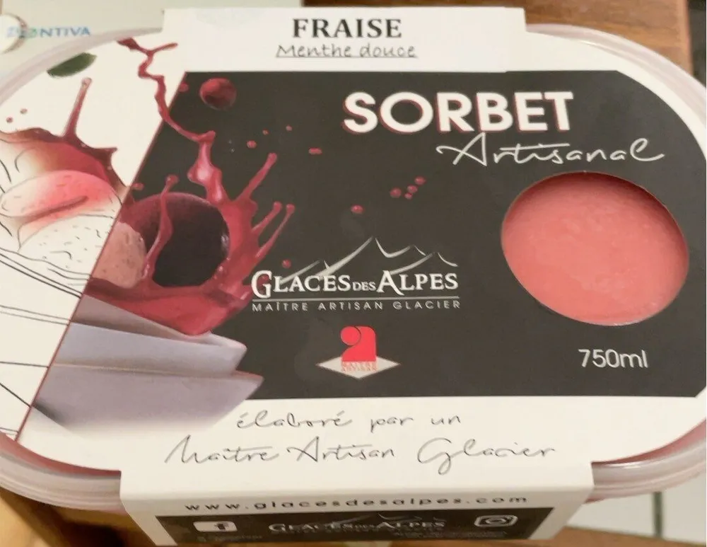 Sorbet Fraise Menthe douce
