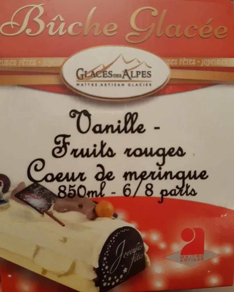 Bûche glacée vanille fruits rouges