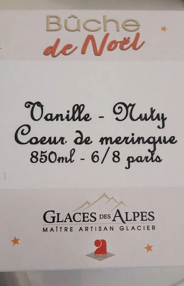 Bûche glacée Vanille - Nuty