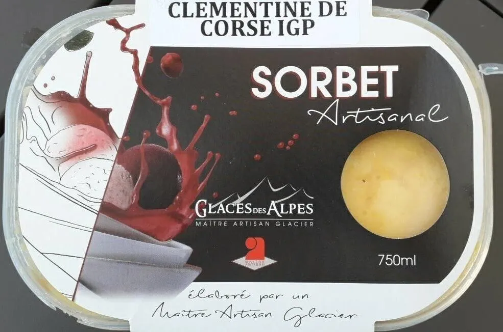 Sorbet clémentine de corse IGP