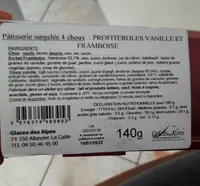 Profiteroles vanille framboise