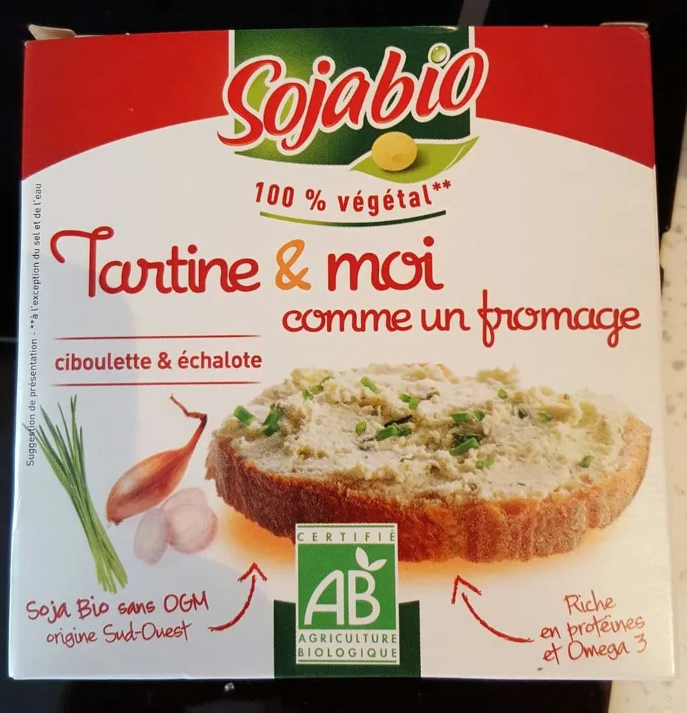 Tartine & moi comme un fromage Ciboulette & échalote Tofu