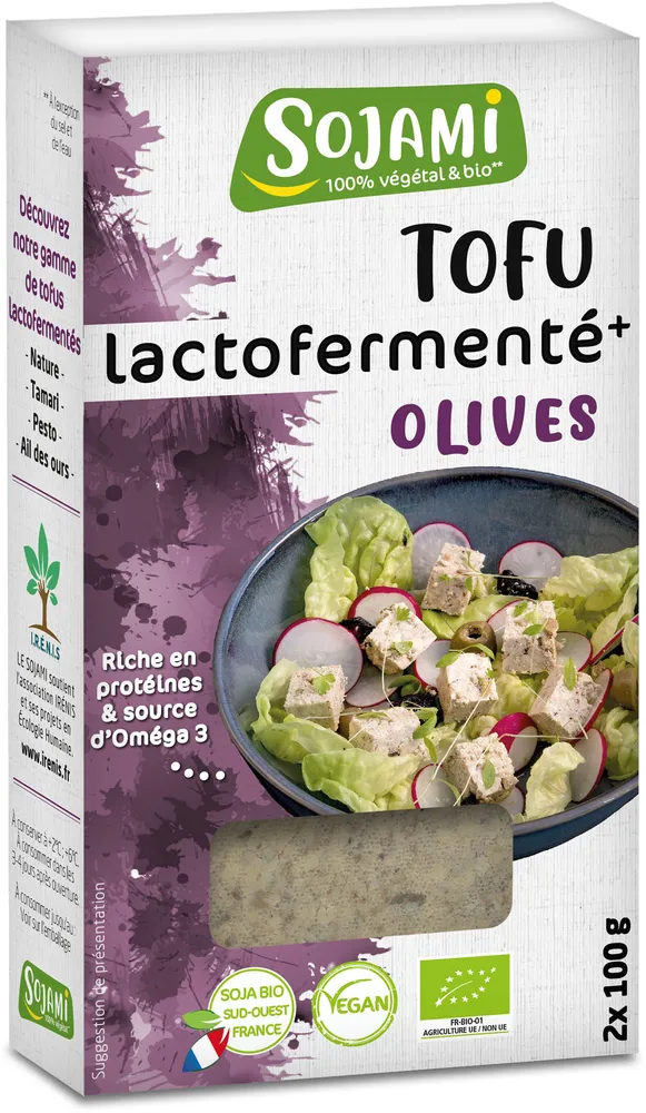 Tofu lactofermenté olives