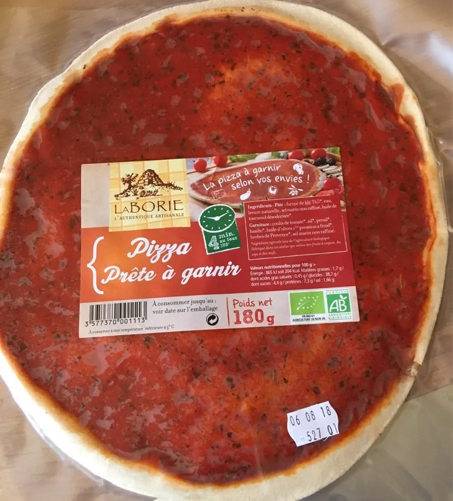 Pizza prête à garnir