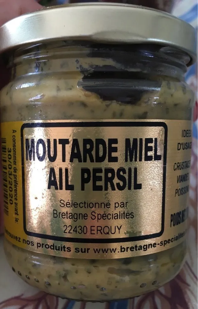 Moutarde miel ail persil