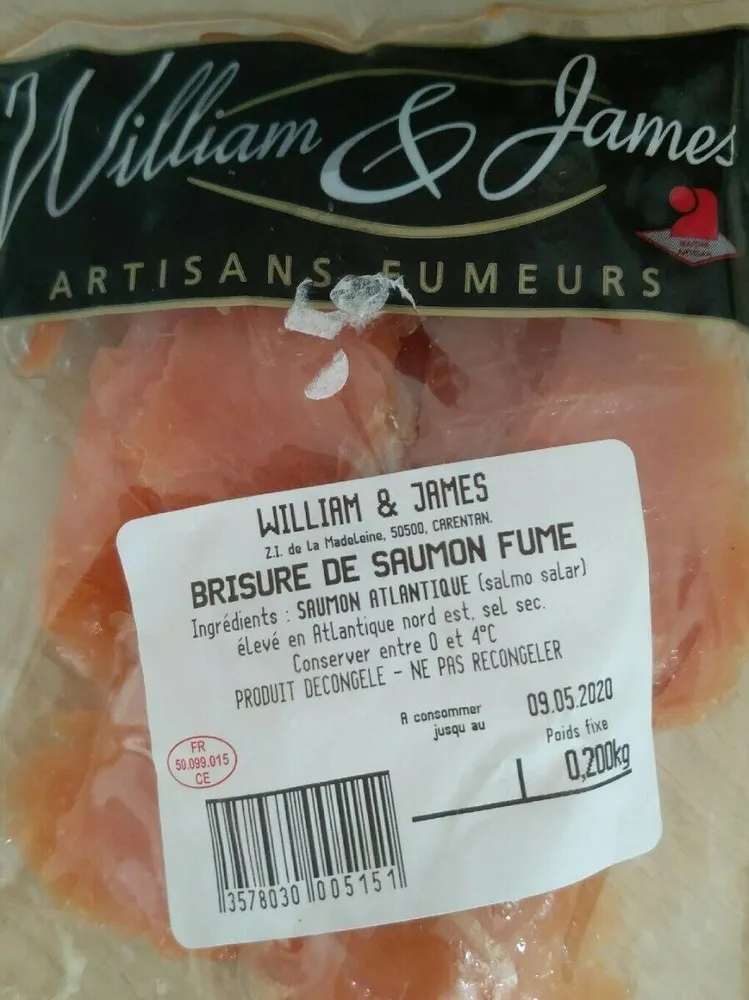 Brisure de saumon fumé