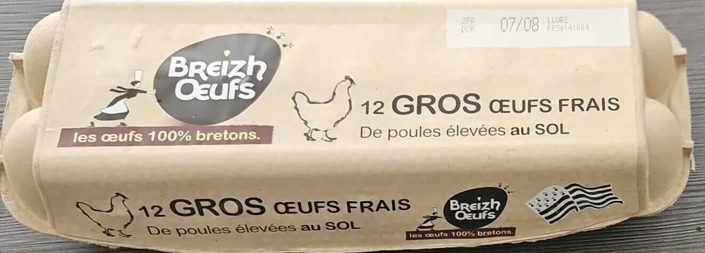 12 gros oeufs