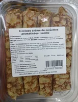 4 crêpes crème de noisettes aromatisées vanille
