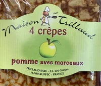 4 crêpes pomme avec morceaux