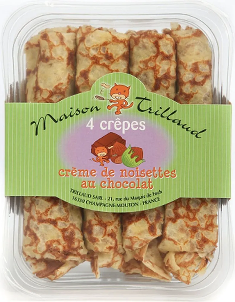 Crêpes avec crème de noisettes