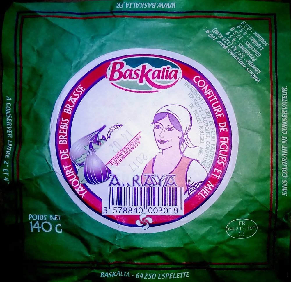 Yaourt de Brebis brassé, confiture de figues et miel