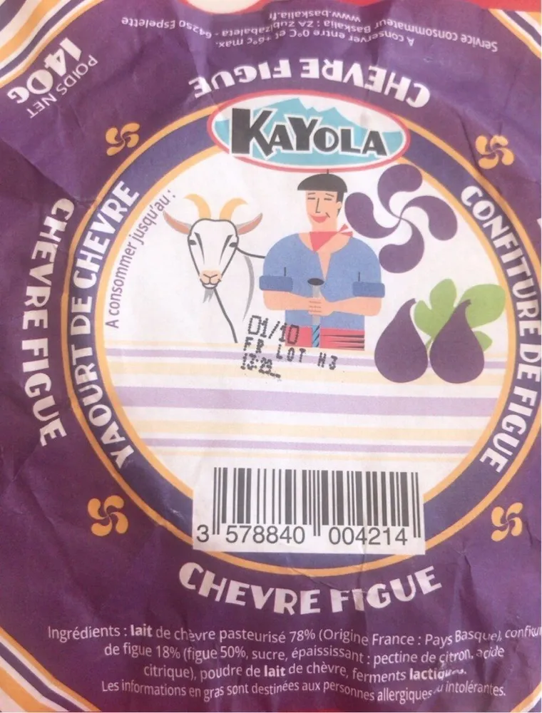 Yaourt Chevre figue
