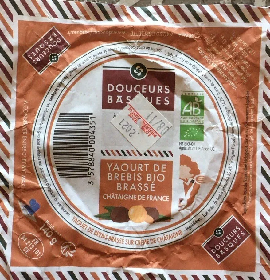 Yaourt de brebis bio brassé Chataigne