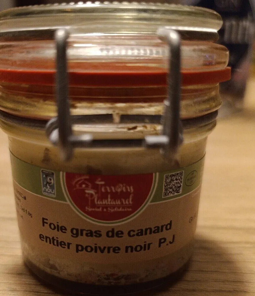 Foie gras de canard entier poivre noir PJ